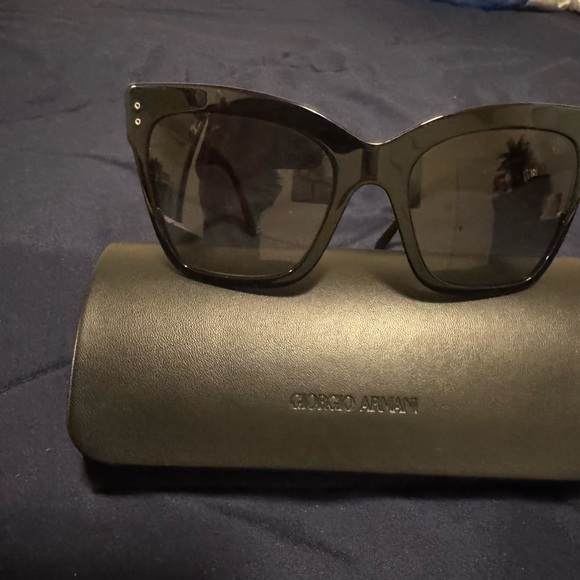 Giorgio Armani Black Oversized Sunglasses